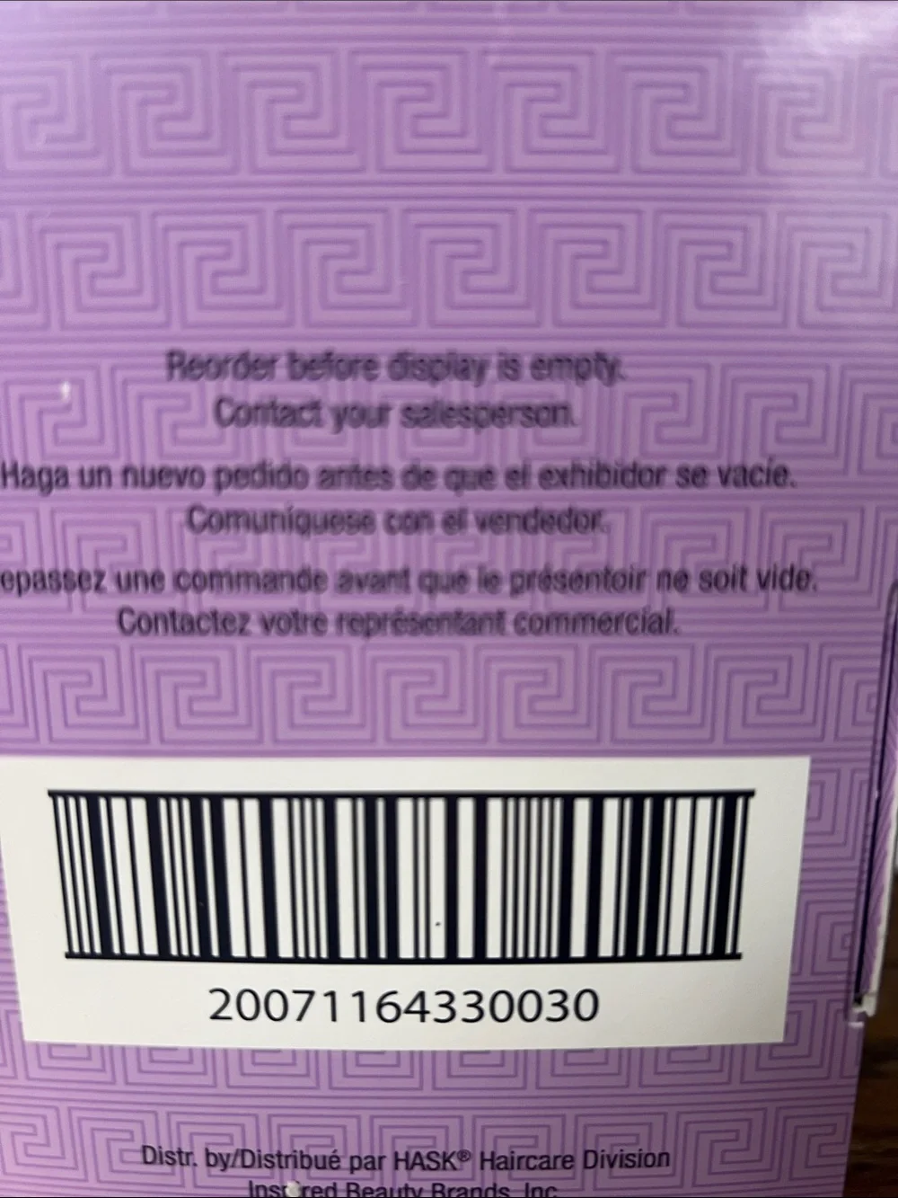 HASK 11 packets Greek Yogurt Deep Repair Conditioner Blueberry Açaí display box